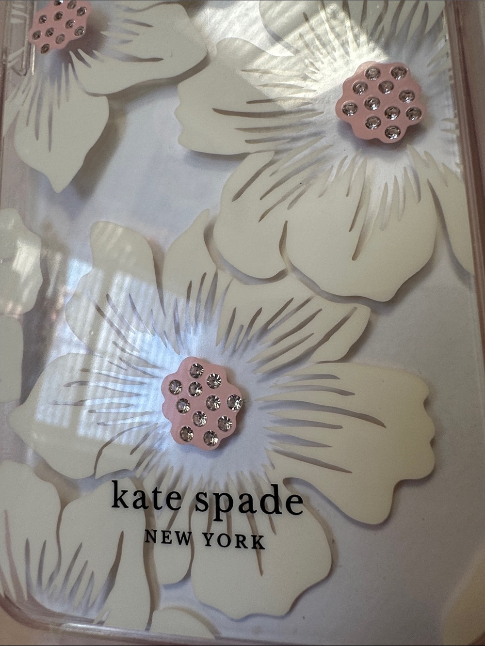 Kate Spade New York 3D Floral Rhinestone MagSafe iPhone 12 12 Pro Case NIB - Picture 2 of 5